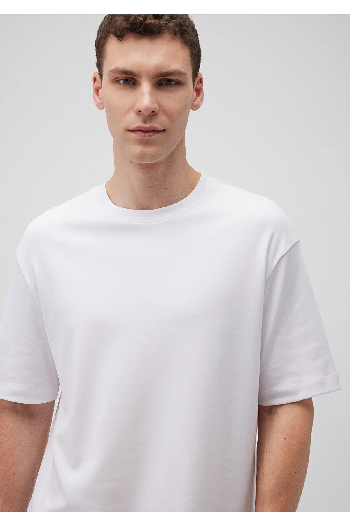 Bild von Mavi Locker Geschnittenes Weißes T-shirt -620 für Herren - 2XL