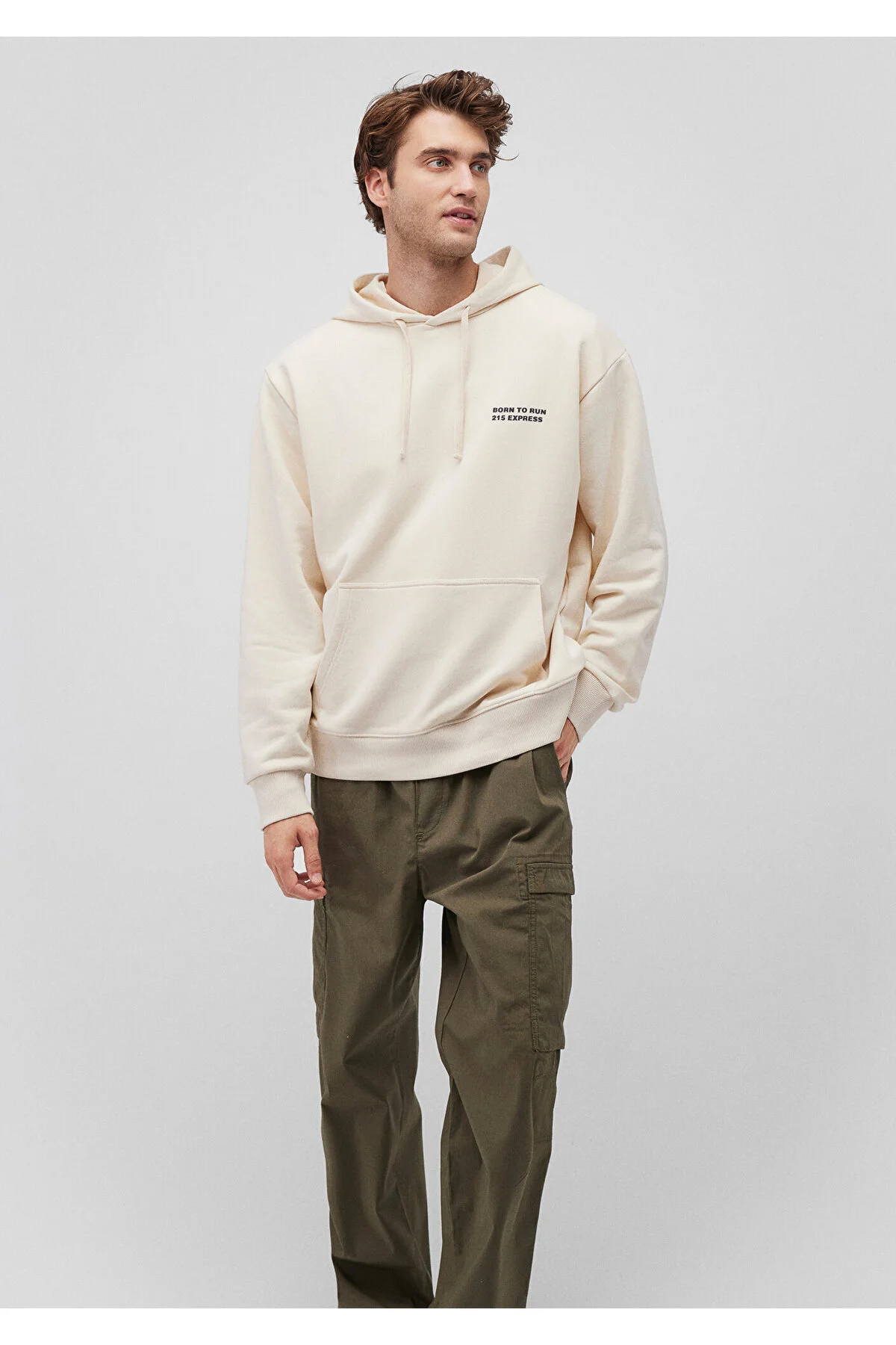 Bild von Mavi Beige Sweatshirt Mit Kapuze Rücken Bedruckt, 0s10160-81202 für Herren - 2XL