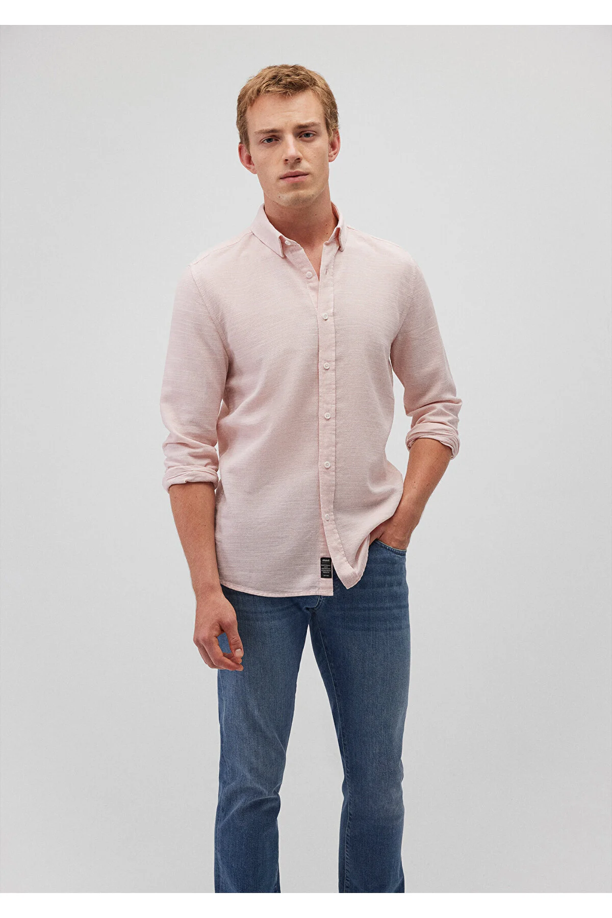 Bild von Mavi Langarmhemd Blue Rose Dawn für Herren - S