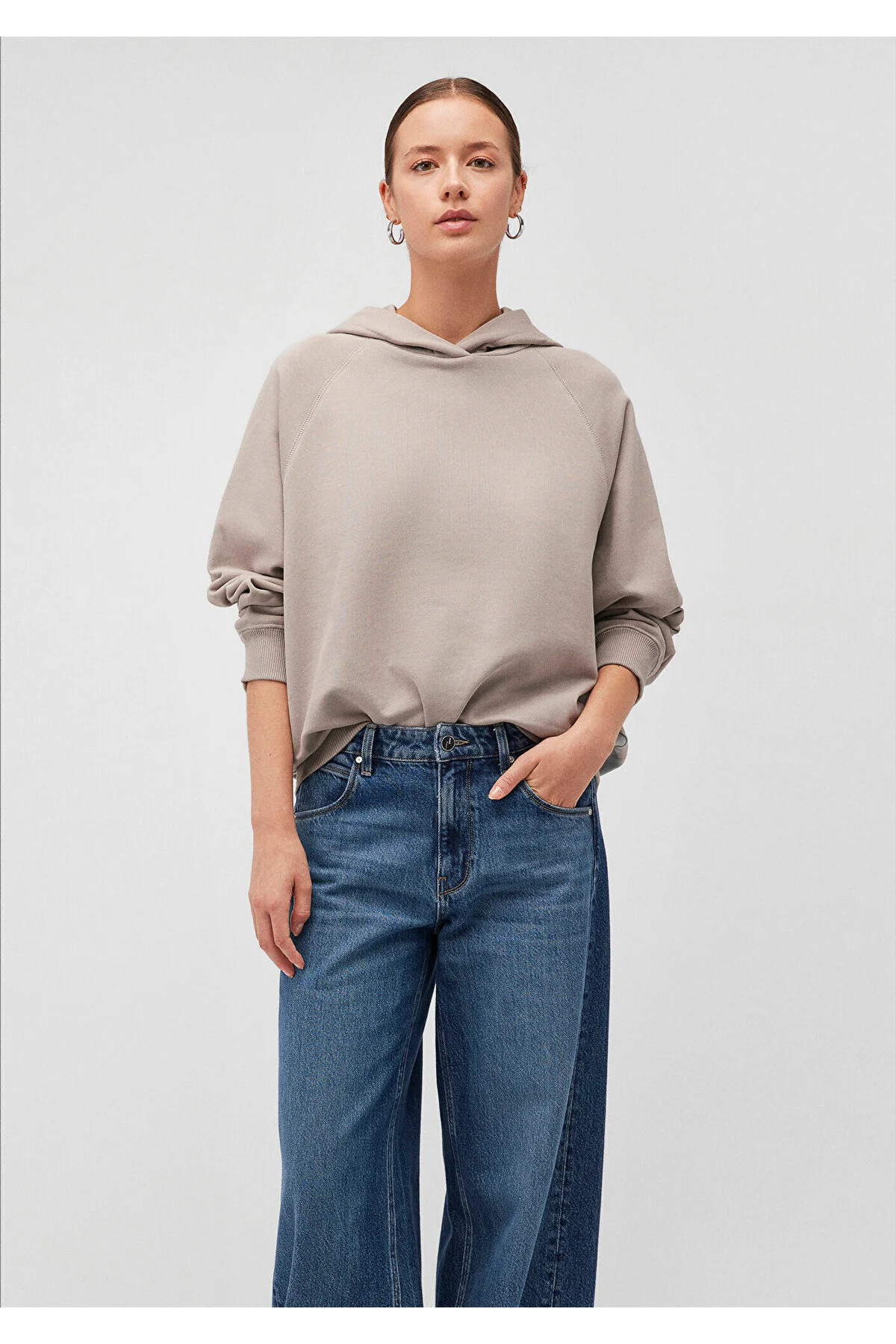 Bild von Mavi Beige Sweatshirt Mit Kapuze 1s10210-86585 für Damen - S