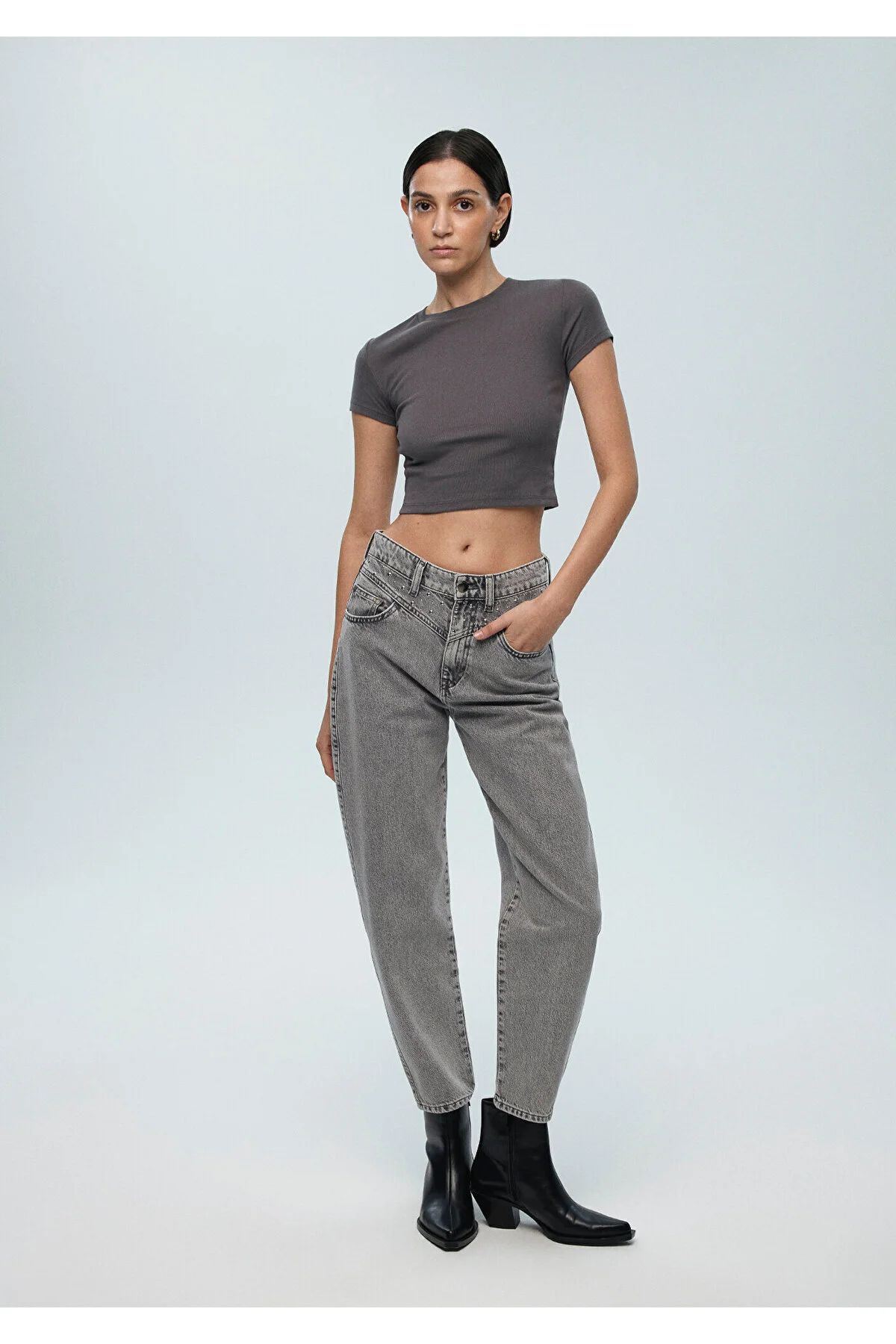 Bild von Mavi Lola Iconic Jeanshose Aus Grauem Stein -88588 für Damen - 23/30
