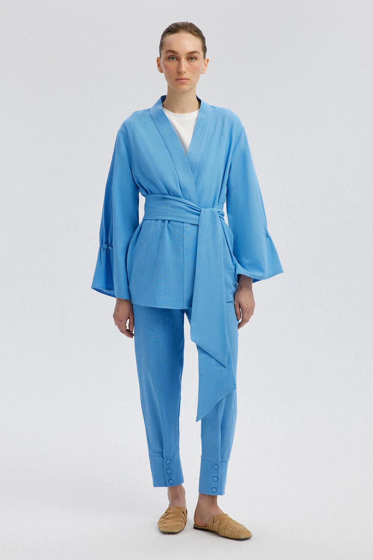 Bild von Touché Privé Kimono-set – Gürtel Detailliert für Damen - 42