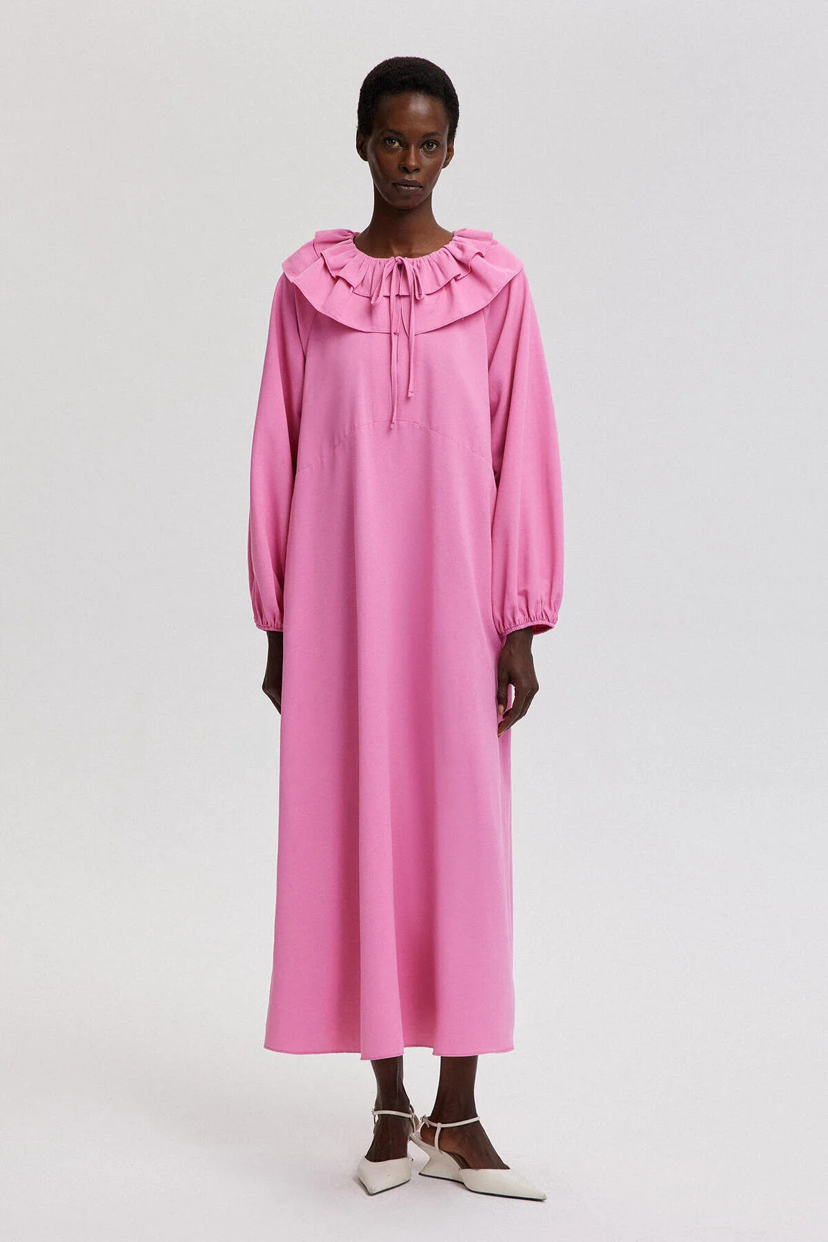 Bild von Touché Privé Kleid Mit Rüschenkragen für Damen - 38