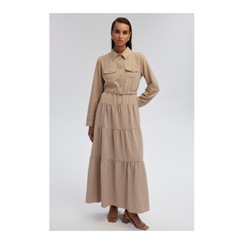 Bild von Elegantes Touché Privé Geflochtenes Leinenkleid für Damen