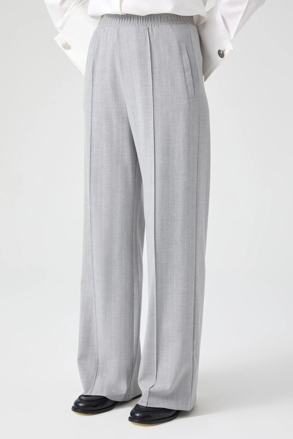 Bild von Touché Privé Gestreifte Relax-fit-hose für Damen - L
