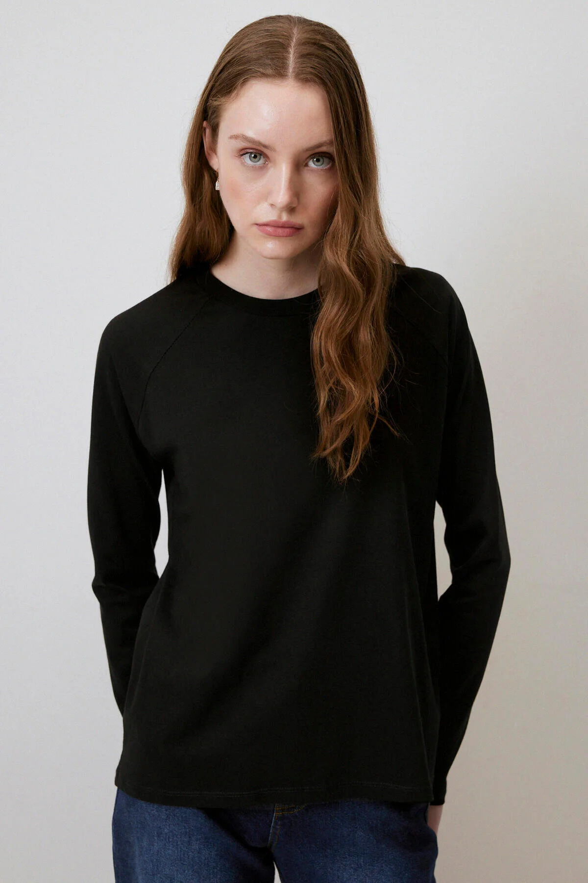 Bild von touche prive Longsweatshirt LANGÄRMELIGES T-SHIRT AUS BAUMWOLLE