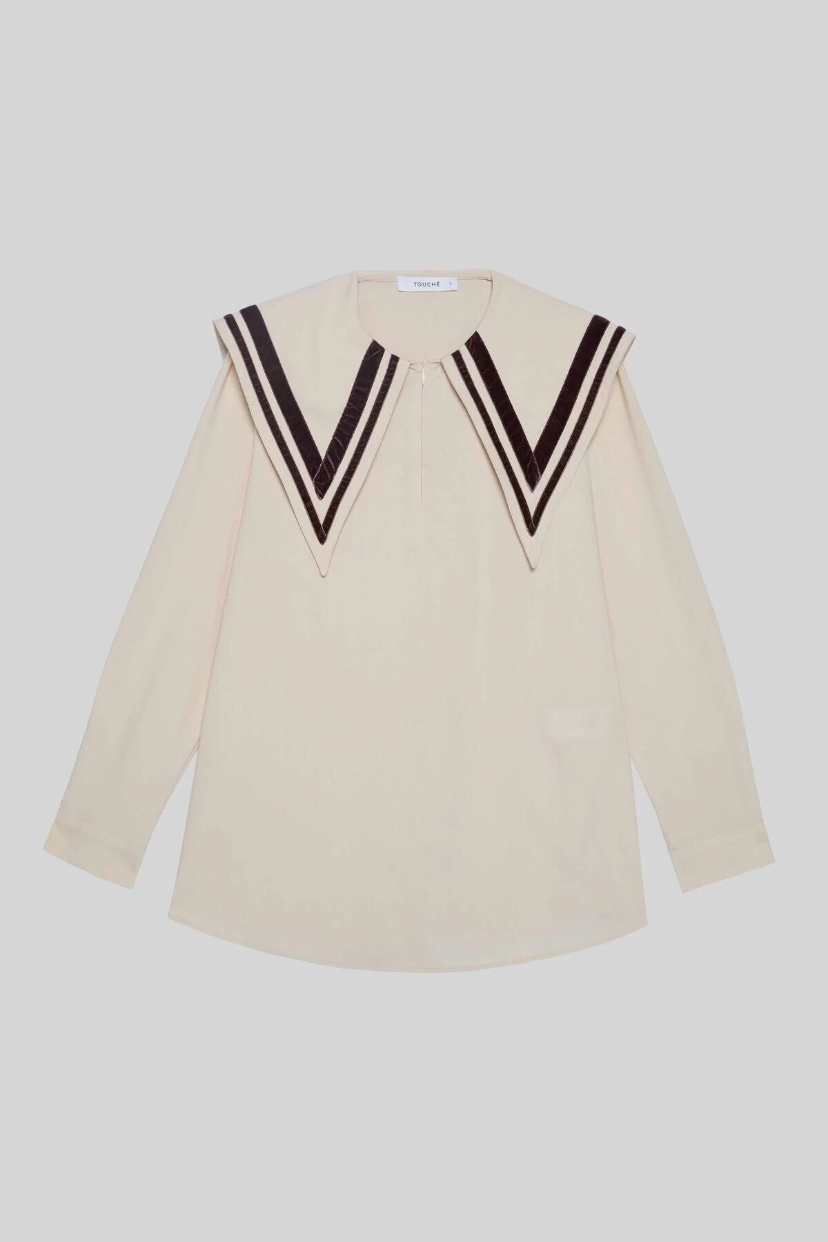 Bild von Touché Privé Modest Fashion Tunika Beige Semi Fit für Damen - XL
