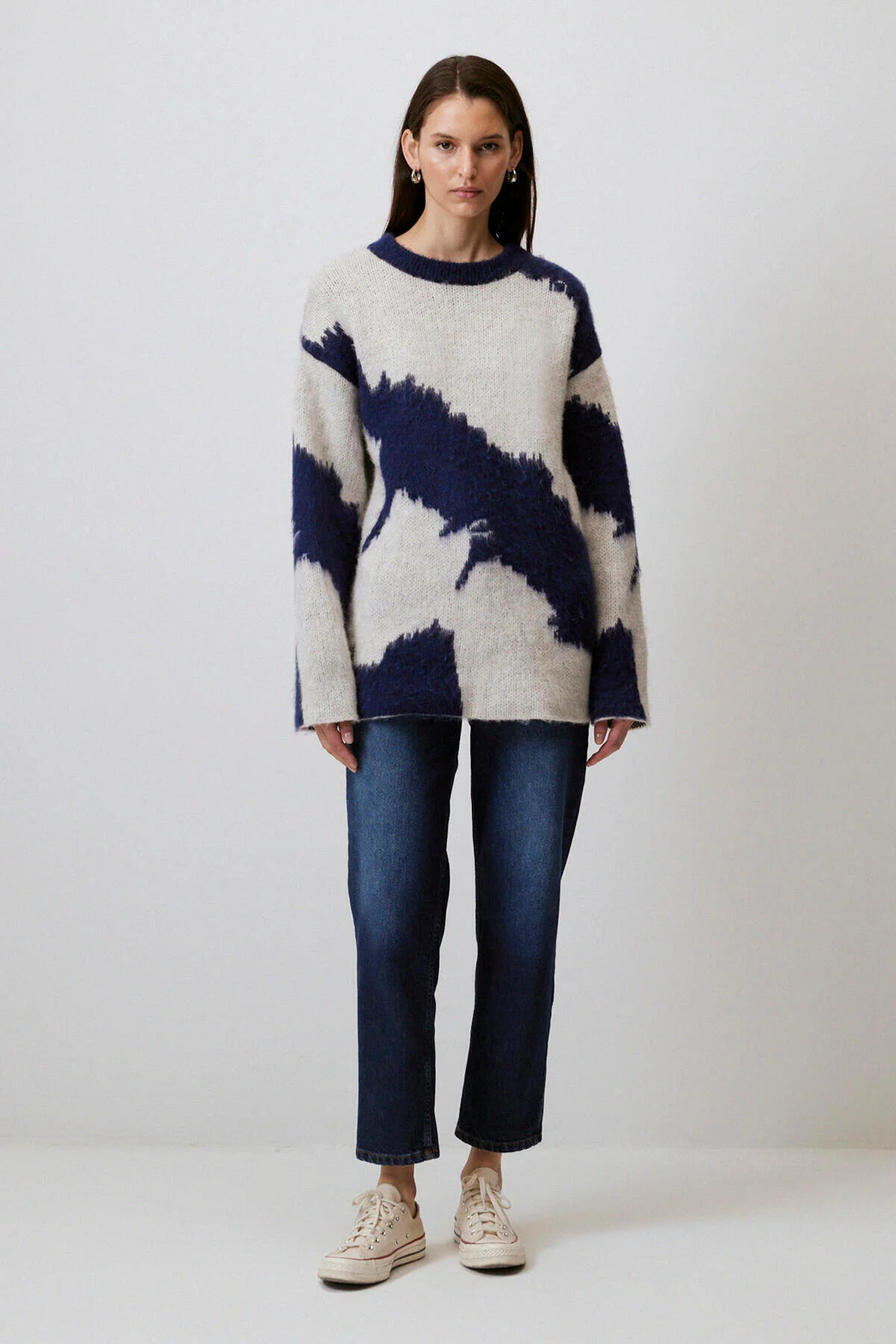 Bild von Touché Privé Abstract Gemusterter Strickpullover - M