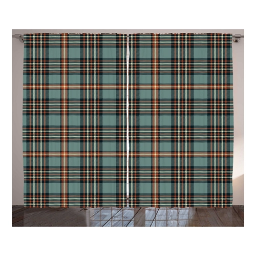 Bild von Abakuhaus Gardine Schlafzimmer Kräuselband Vorhang mit Schlaufen und Haken, Schottenkaro Traditionelle schottische Plaid