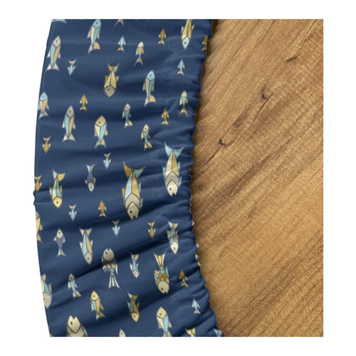 Bild von Abakuhaus Rundum-elastische Tischdecke im Nautical Blau Design
