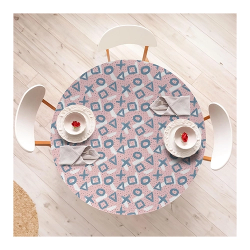 Bild von ABAKUHAUS Rundum-elastische Stofftischdecke – Unterwasser-Design mit Pastell Tonen