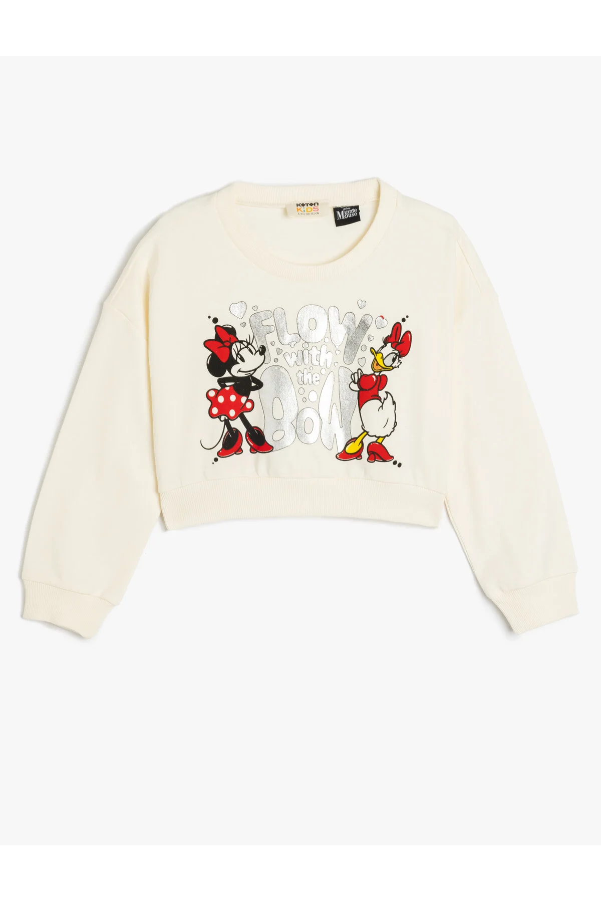 Bild von Koton Von Minnie Mouse Lizenziertes Langarm-sweatshirt – Rundhalsausschnitt für Damen - 6–7 Jahre