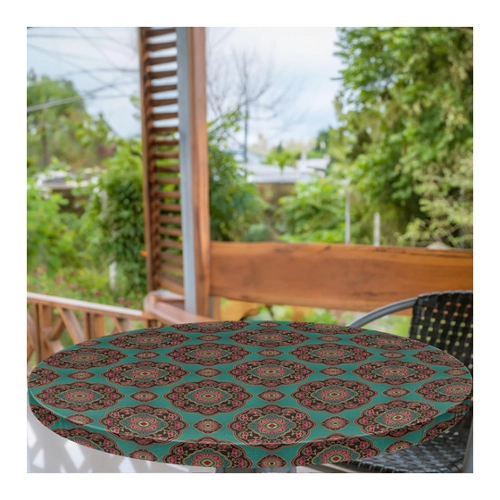 Bild von Abakuhaus Tischdecke Rundum-elastische Stofftischdecke, orientalisch Floral Mandala Motive