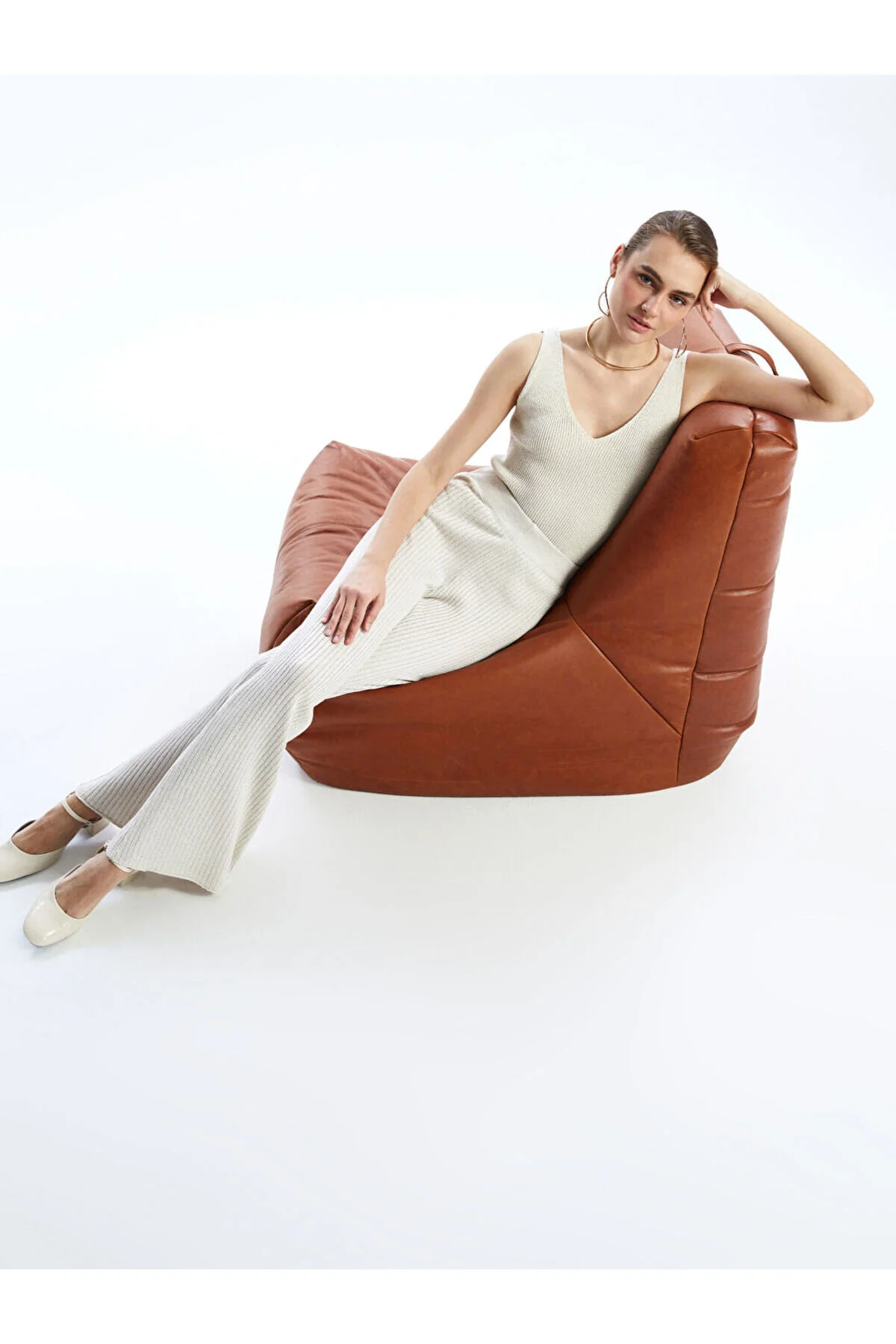 Bild von LC Waikiki Hose Ecru Basic für Damen - XL