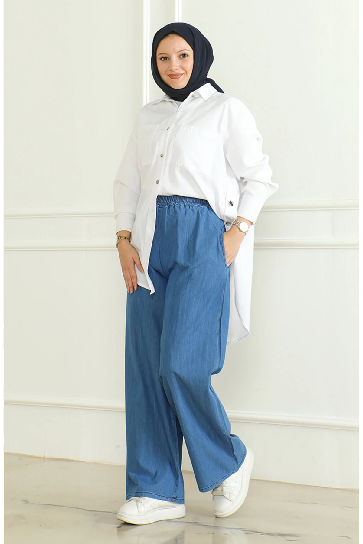 Bild von sefamerve Hose Metallisch Mittlerer Bund für Damen - 44