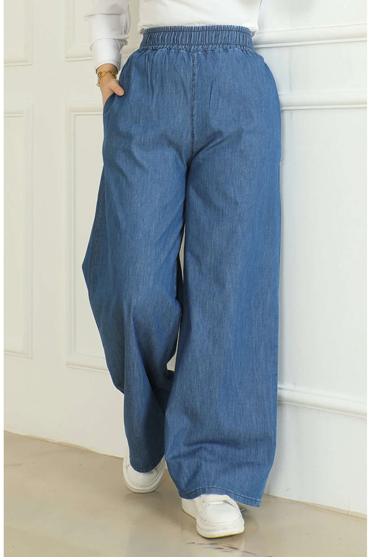 Bild von sefamerve Blaue Jeans – Elastische Taille, Modell 7568-02 für Damen - 38