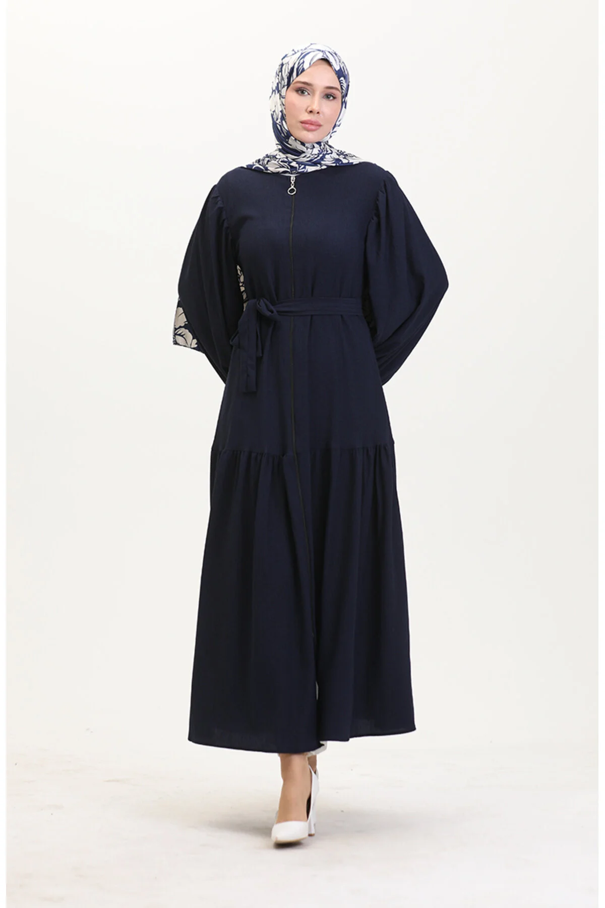 Bild von sefamerve Cap & Abaya Dunkelblau Basic für Damen - 48