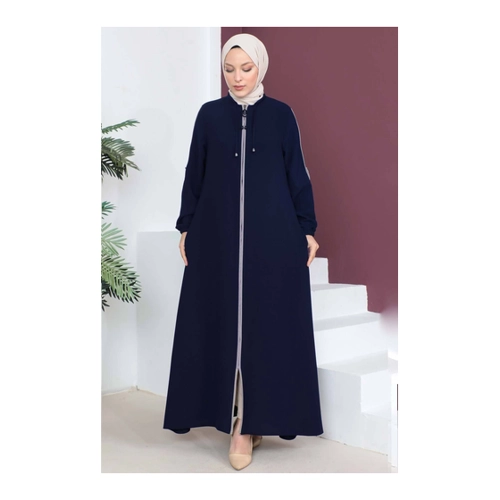 Bild von Tesettür Dünyası Geknöpfte Ärmel Hijab Abaya Tsd230440