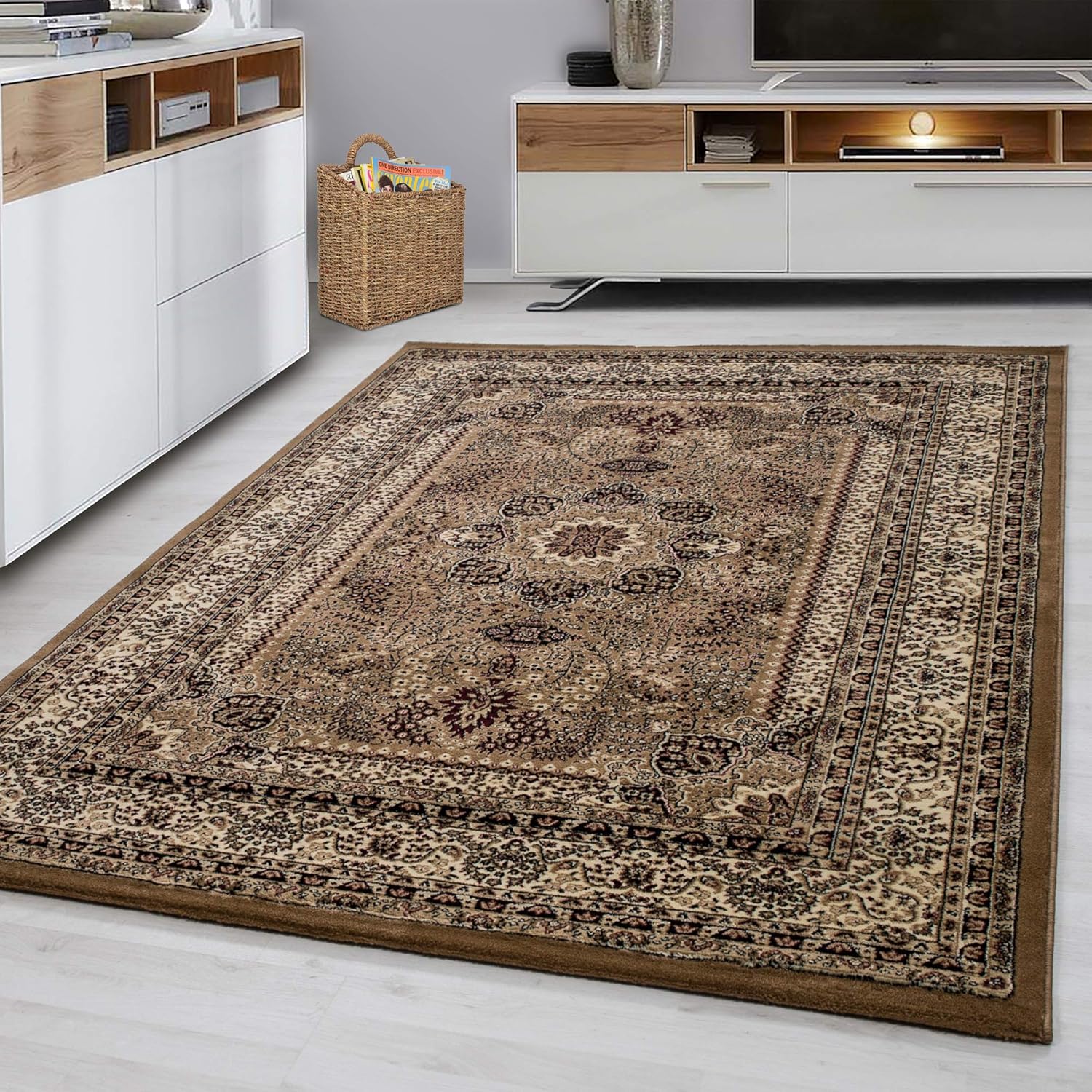 Bild von Ayyildiz Teppich-Orientteppich Wohnzimmer Klassische Optik Orientalisch Ornamente, Polypropylen, Beige, 300 X 400
