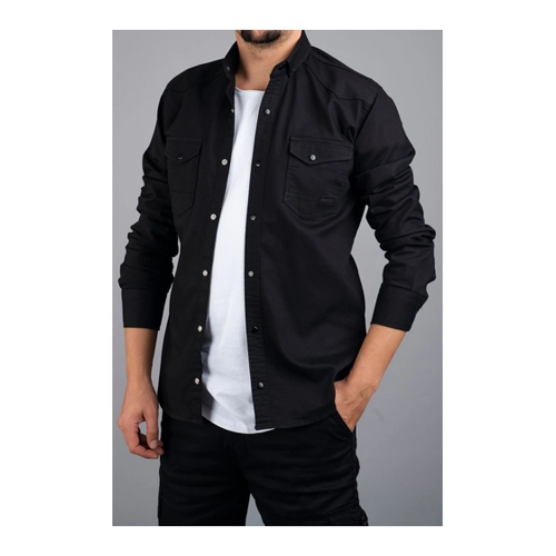 Bild von YXC Slim Fit Jeanshemd Schwarz für Herren - XL
