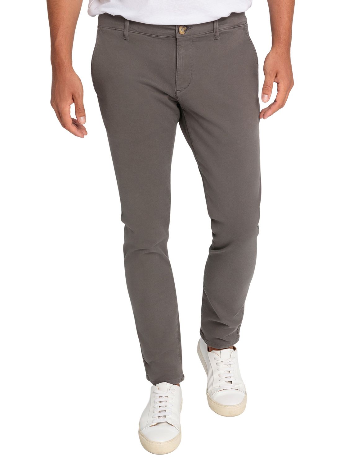 Bild von Cross Jeans Herren SLIM TAPERED CHINO Hose Tapered Fit Grau Anthracite