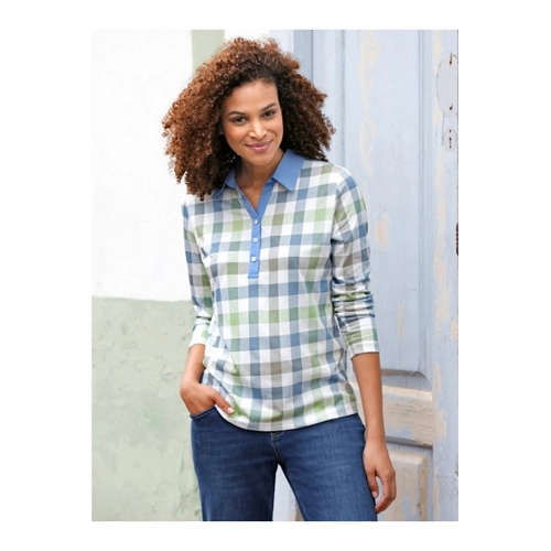 Bild von Witt T-Shirt Poloshirt für Damen im Karo-Druck