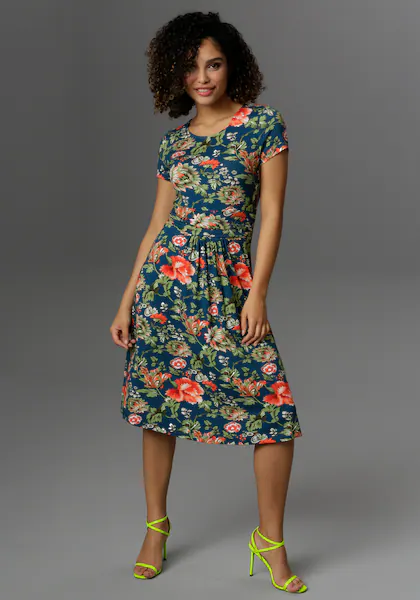 Bild von Aniston CASUAL Sommerkleid, mit farbenfrohem Blumendruck