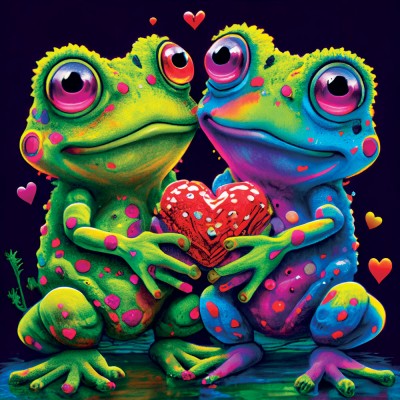 Bild von Yazz Frogs In Love 1023 Teile Puzzle Yazz-3834