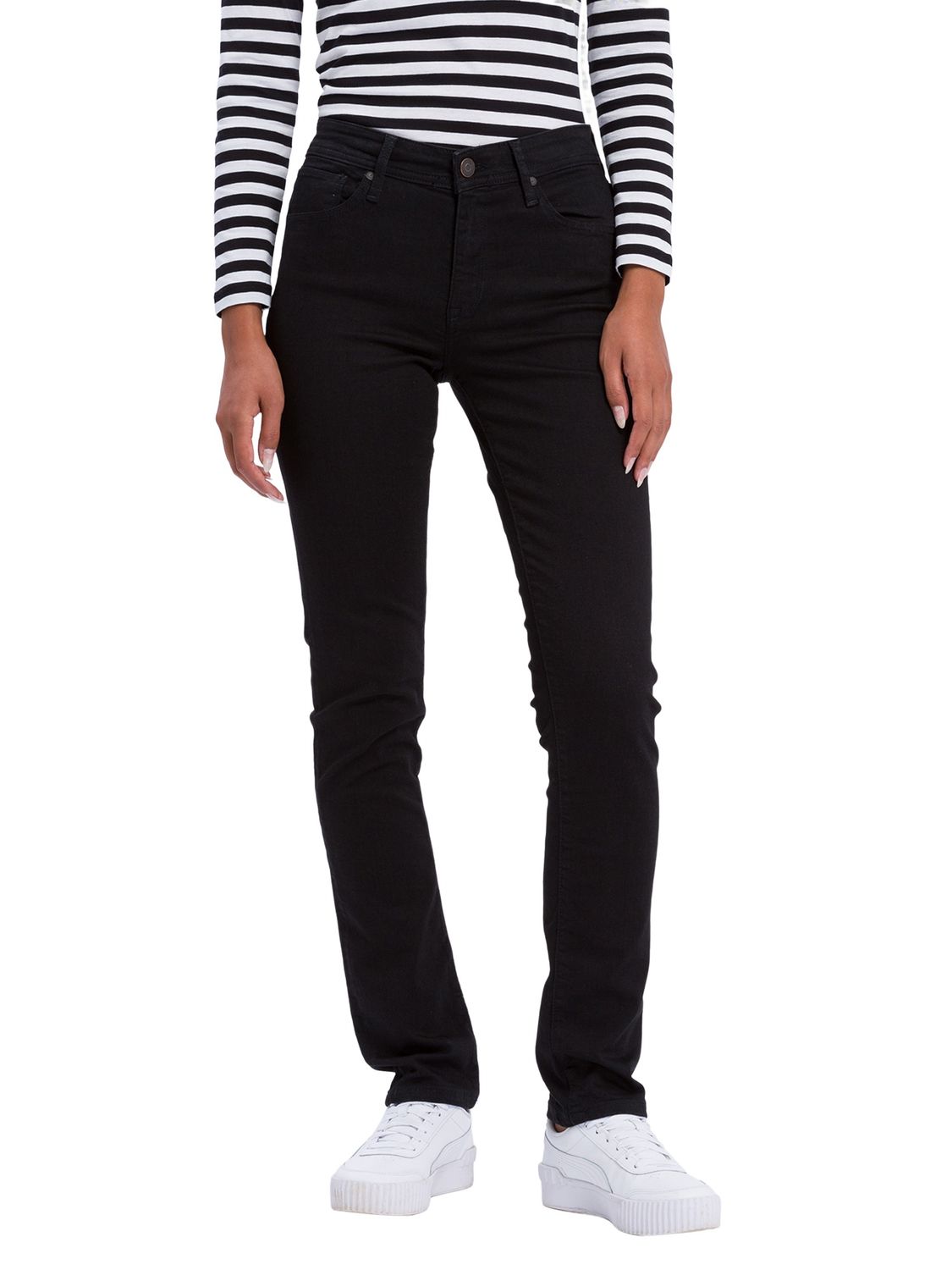 Bild von Cross Jeans Damen Jeans Anya - Slim Fit - Schwarz - Black