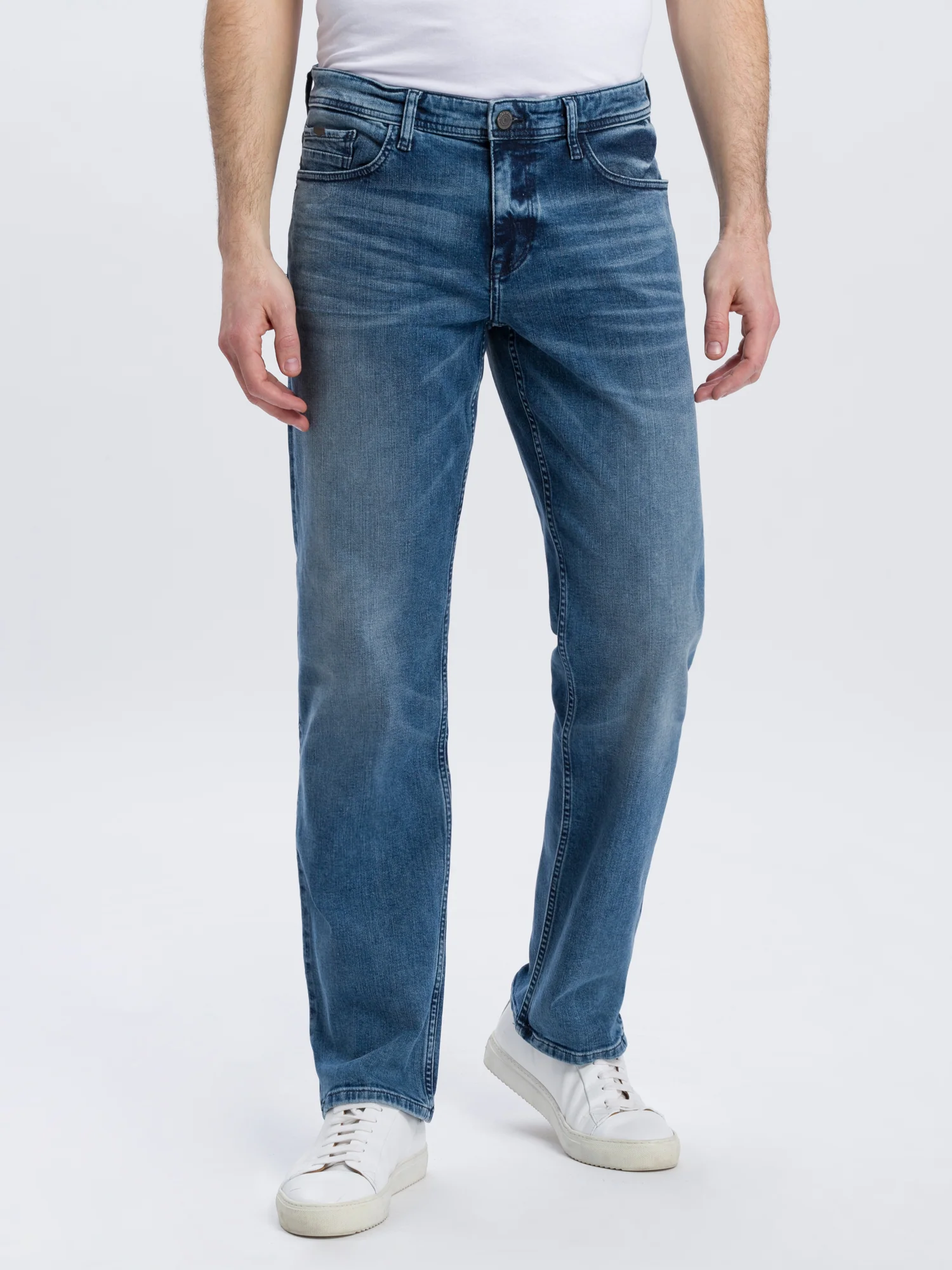 Bild von Cross Jeans Herren Jeans Antonio Relax Fit - Blau - Mid Blue
