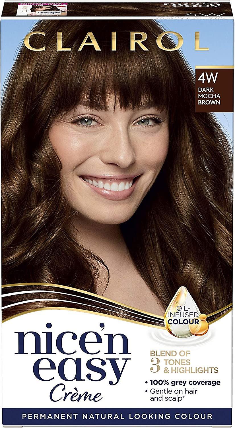 Bild von Clairol Nice' n Easy Crème Natural Looking Oil Infused Permanent Hair Dye 177ml (Various Shades) - 4W Dark Mocha Brown