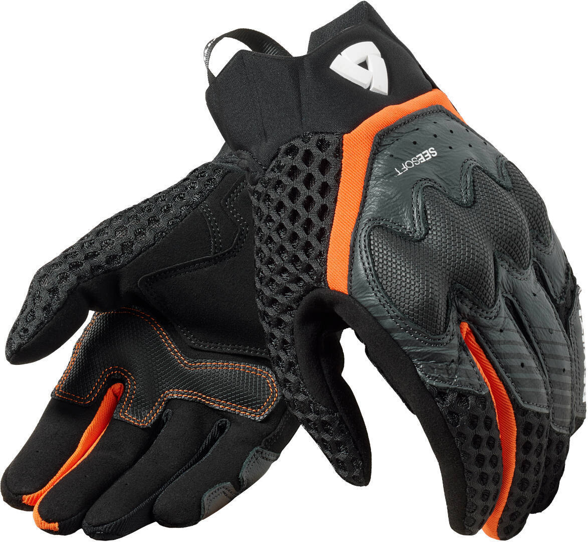 Bild von Revit Veloz Motorrad Handschuhe, schwarz-orange, Größe M für Männer