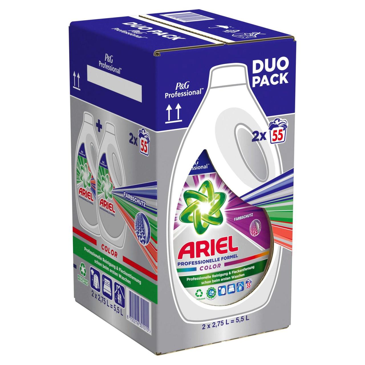 Bild von ARIEL PROFESSIONAL Flüssig-Waschmittel Color, 55 WL, 2,75 L