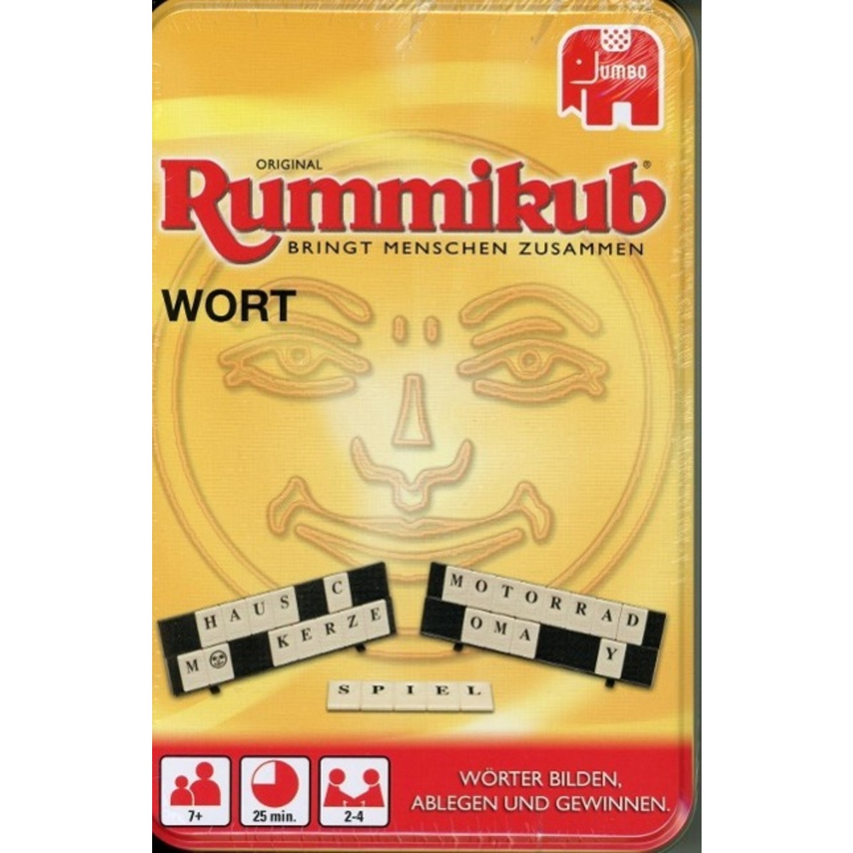 Bild von Jumbo Spiele Spiel Original Rummikub WORT Kompakt in Metalldose
