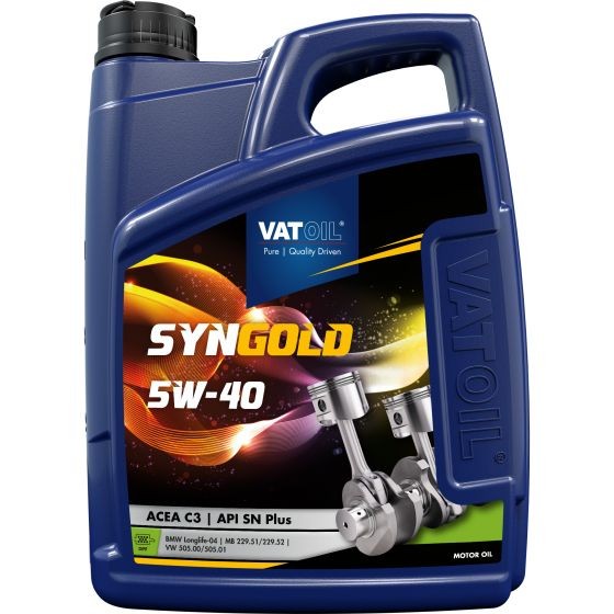 Bild von Vatoil Syngold 5W-40 5l Motoröl 50195 PEUGEOT: Boxer Van, 405 II Saloon, AUDI: A3 Hatchback, ALFA ROMEO: MiTo