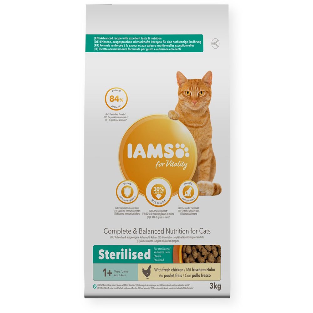 Bild von Eukanuba Iams For Vitality Adult Sterilised With Fresh Chicken Katzenfutter 3 Kg