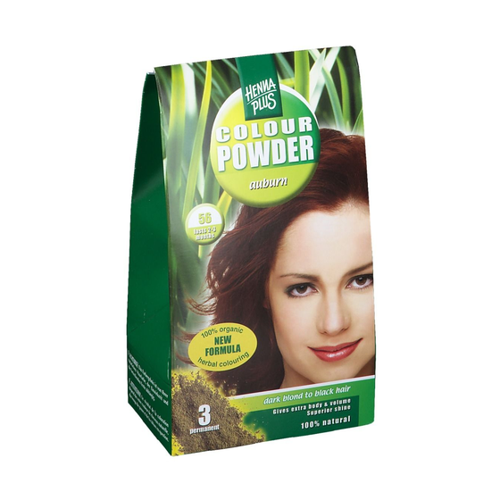 Bild von Hennaplus Colour Powder Auburn 56 – Natürliche Haarfarbe für strahlendes Aussehen