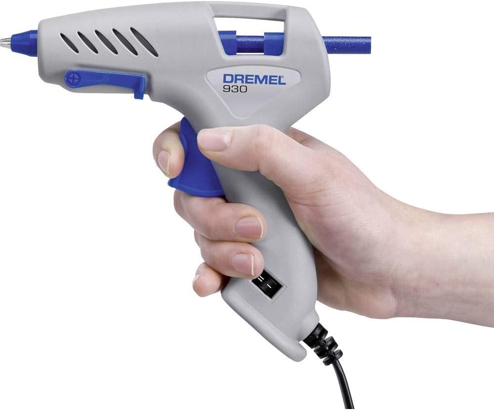 Bild von Dremel 910 Heißklebepistole, 100-240V, Klebepistole Set mit 3 Klebestifte zum Dekorieren und Basteln