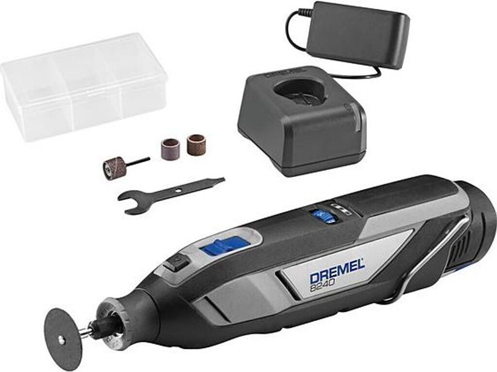 Bild von missingDremel 8240 Akku-Rotationswerkzeug, 12V 2Ah Lithium-Ionen-Akku, Multifunktionswerkzeug Set mit 5 Zubehören, variable Drehzahl 5.000–35.000/min, und schnelle Ladezeit