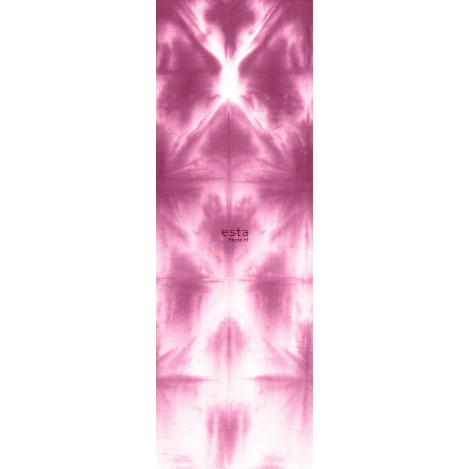 Bild von ESTAhome Fototapete Wandfüllendes Tie-Dye Shibori Muster Tiefrosa 100 x 279 cm 158821