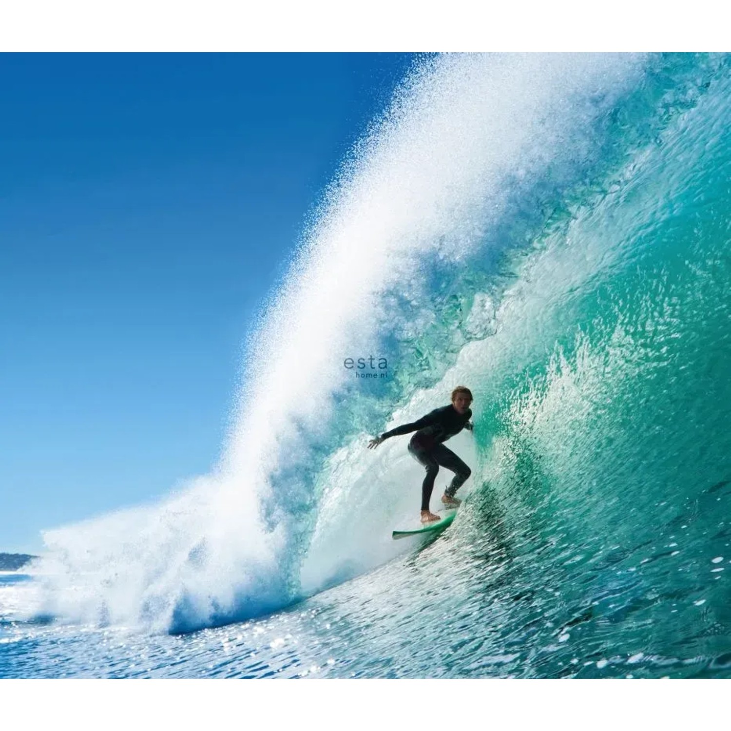 Bild von ESTAhome Fototapete Surfer Blau und Meeresgrün 3,25 x 2,79 m 158852