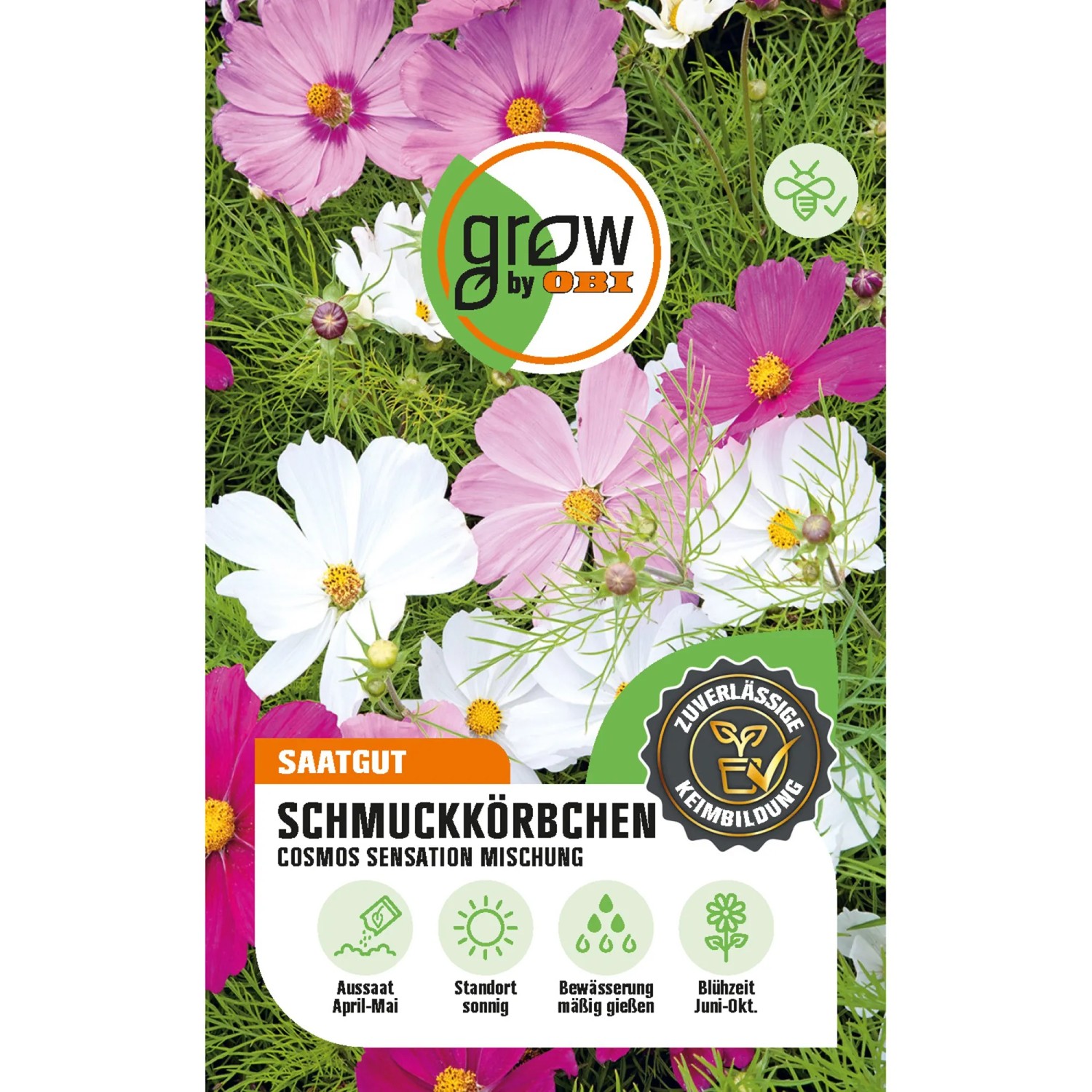 Bild von GROW by OBI Schmuckkörbchen Cosmos Sensation Mehrfarbig Höhe ca. 120 cm