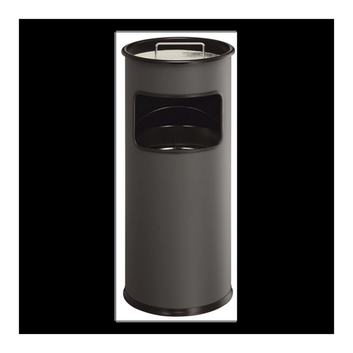 Bild von Durable Papierkorb Metall mit Ascher rund, anthrazit