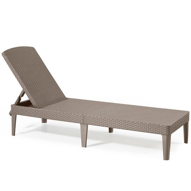 Bild von Keter Gartenliege Sonnenliege Jaipur Cappuccino-Braun 235163, 1 St.