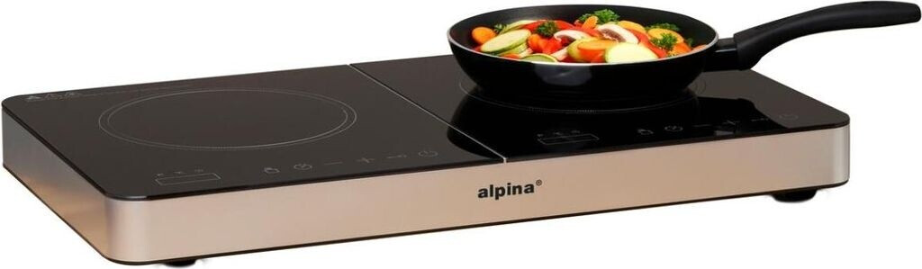 Bild von Alpina 2-Flammen-Induktionskochfeld - 2 Kochzonen - Kindersicherung - Digitalanzeige - 3500 Watt