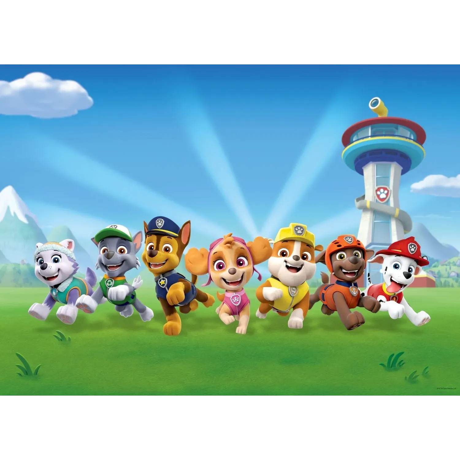Bild von Sanders & Sanders Poster Paw Patrol Blau und Grün 160 x 110 cm 600674