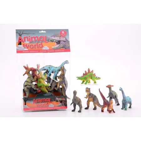 Bild von Johntoy Animal World Dinosaurier, 6 Stück in Beutel