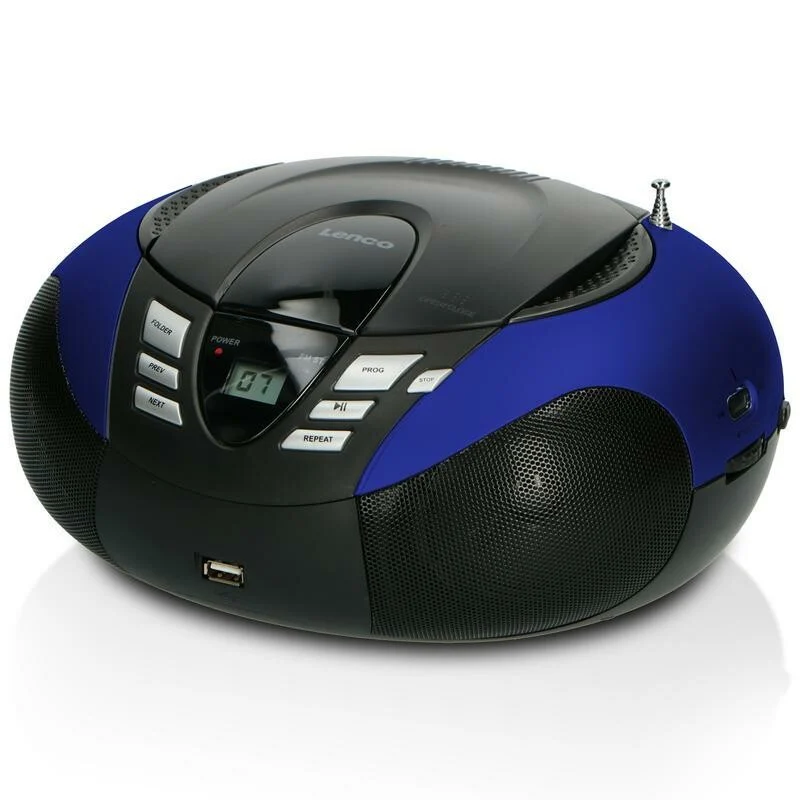 Bild von Lenco SCD-37 USB Blue UKW-Radio (FM, 3 W, USB- & AUX-Eingang, flexibel mit Strom- oder Batteriebetrieb in Blau)