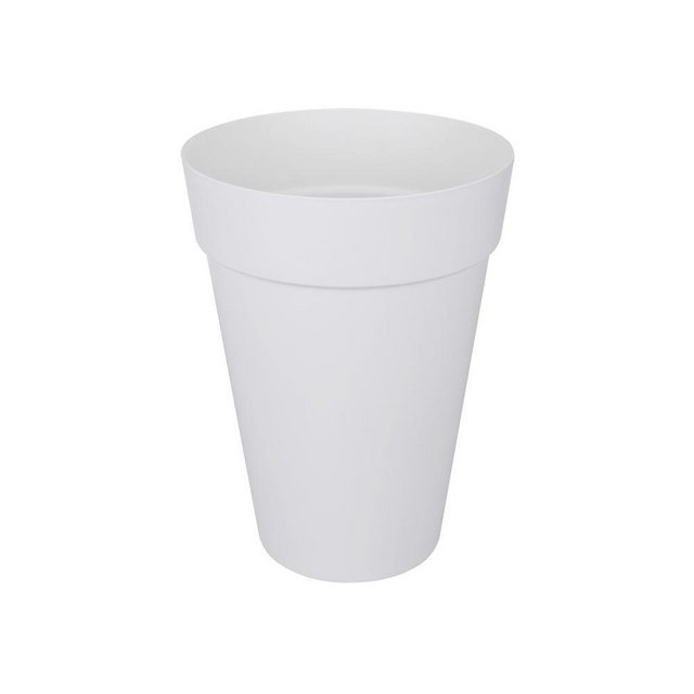 Bild von elho Loft Urban Rund Hoch 35 - Blumentopf für Außen - Ø 33.5 x H 45.3 cm - Weiß/Weiss