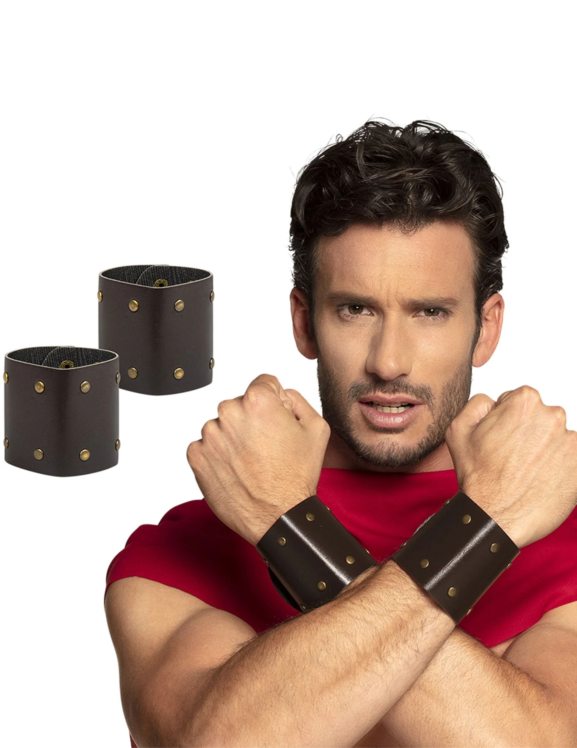 Bild von Römische Krieger-Armbänder Erwachsene 2 Stück braun